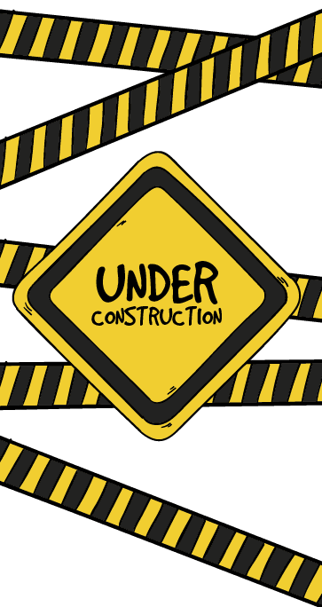 A cross line with text under construction